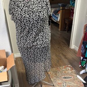 Black and White Floral Dress